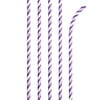 Creative Converting Amethyst Purple Striped Paper Straws, 24 ct