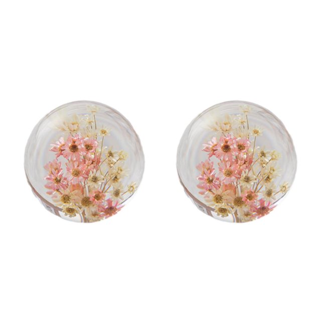 Baohd Exquisite Flower Crystal Ball Adding Elegance To Space Easily Portable Daisy red white 7cm 2Set