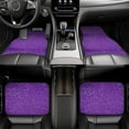 thumbnail image 6 of Uemuo Car Floor Mats - Glitter Purple Pattern Carpet Floor Mats for Cars, Auto Accessories Front & Rear Car Floor Foot Mat Sets of 4 Pieces, 6 of 6