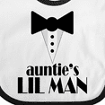 thumbnail image 4 of Inktastic Auntie's Lil Man Boys Baby Bib, 4 of 4