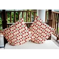 thumbnail image 3 of 20" x 20" Simply Daisy Lots of Leaves Polyester Indoor/Outdoor Pillow, Dark Red Qty 1, 3 of 6