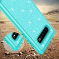 thumbnail image 5 of Samsung Galaxy S10 Case w/[TPU Screen Protector] Bling Shinny Glitter Silicone Shock Proof Hard Phone Case Cover - Teal, 5 of 5