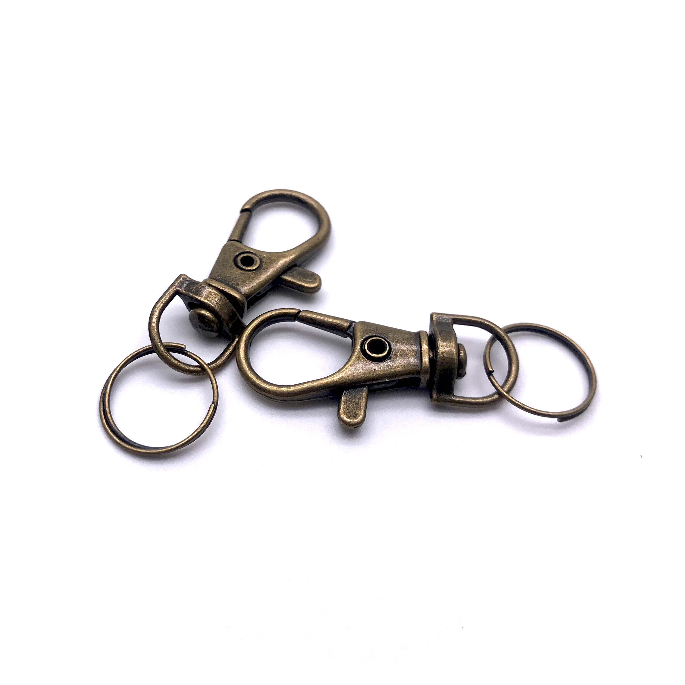 Goyunwell Swivel Lobster Clasp Antique Bronze Small Snap 50 Hook 50 Key Ring  Brass 