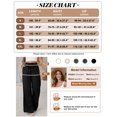 thumbnail image 3 of Pantalones de lino Jyanl Flowy Palazzo de cintura alta para mujer, negros 2025, 3 of 9
