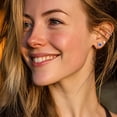 thumbnail image 5 of Bestyle Hypoallergenic Birthstone Earrings for Women, 0.5ct Heart Stud Earrings in Copper & 925 Silver Christmas Stocking Stuffers Birthday Gifts, 5 of 9