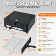 thumbnail image 2 of 1100W Commercial Electric Pizza Oven 12 Inch, Stainless Steel Countertop Pizza Maker with Dual Heating, Adjustable Temp 0-572F and 60 Min Timer, for Food Truck Restaurant Home Kitchen, 2 of 7