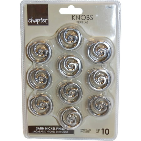Chapter Satin Nickel Finish Knobs 10 ct Pack