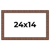 24x14 Dark Brown Bamboo Real Wood Picture Frame Width 1.5 inches | Interior Frame Depth 0.5 inches