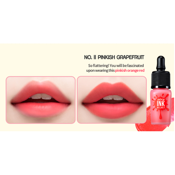 Peripera Peripera Ink Airy Velvet Lip Stain Color Tint 11 Pinkish Grapefruit Walmart Com Walmart Com