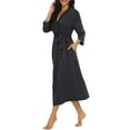 thumbnail image 6 of MINTREUS Women Kimono Robes Long Knit Bathrobe Lightweight Soft Knit Sleepwear Ladies Loungewear Spa Bathrobe, 6 of 7