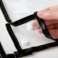 thumbnail image 5 of Bolsa de almacenamiento colgante impermeable para baño | Organizador de ducha de PVC con múltiples compartimentos | Soporte de pared para ropa interior y toallas | Dorado, plateado, blanco y negro, 5 of 5