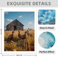 thumbnail image 3 of Diamond Art Kit for Adults, Pheasants Autumn Barn Bicycle Scene Diamond Painting for Adults Beginners, 5D DIY Diamond Art Painting Kits, Colorful Diamond Painting Craft for Home Decor 12x16, 3 of 7