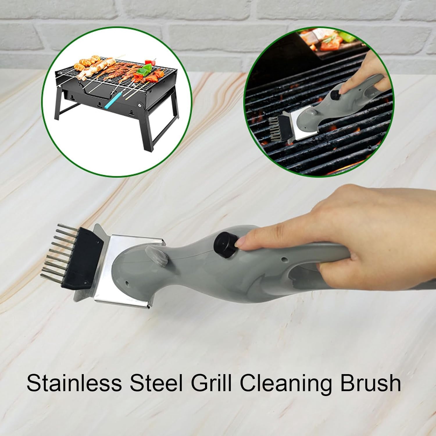 Grill Brush and Scraper, Stainless Steel Steam Grill Brush,Grill Cleaning Brush BBQ Cleaner Accessories BBQ Grill Brush Steam Cleaner for Gas Charcoal Grilling Grates Barbecue Tools for Outdoor Grill