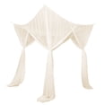 thumbnail image 4 of 2Pcs Beige 4 Post Bed Canopy Drape Mal Fina Mosquitera Negra Sunnimix Mosquitera con dosel para el dormitorio, 4 of 8