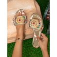 thumbnail image 1 of Fashionable Women's Flat Sandals With Rhinestone & Pearl Decoration, 1 of 5