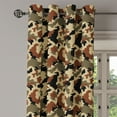 thumbnail image 2 of Ambesonne Camouflage Grommet Curtain, Pixel Art Abstract, 50" x 84", Brown Black Sepia, 2 of 6