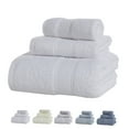 thumbnail image 6 of 3 Pcs/set Home Hotel Cotton Towel Hands Face Body Water Sweat Absorption Cleaning Drying Towel, White, 6 of 10