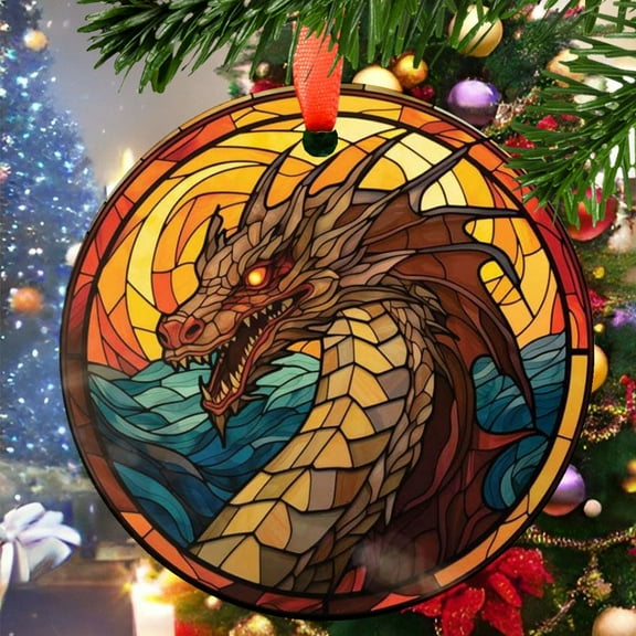 Sea Dragon Christmas Ornament, Ceramic/Acrylic Ornament, Mother’s Day Keepsake, Valentine’s Day Decor, Festival Gift Ornament, Collectible 2025