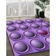 thumbnail image 2 of Ahgly Company Indoor Round Patterned Heliotrope Purple Area Rugs, 5' Round, 2 of 6