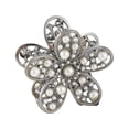 thumbnail image 2 of Eoperou Hair Grip Flower Shape Hollow Out Faux Pearl Decor Luxury Strong Claw Anti-slip Ponytail Grip Hair Clip Hair Decoration Anti-rust Hair Styling Tool, 2 of 8