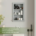 thumbnail image 5 of Hironpal Grey 3-Tier Recessed Wall Mount Storage Cabinet – Sturdy Fully Assembled Wooden Utility Storage Shelf – Ideal for Home Kitchen, Bathroom, Laundry, Medicine Cabinet, 5 of 7