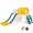 Yellow, variant on Gymax 9 in 1 Toddler Slide L Shaped Kids Slide & Climber Playset w/ Basketball Hoop Yellow
