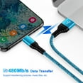 thumbnail image 5 of USB Wall Charger Block,ABCPOW 2.1A Dual Port USB Charger Block with 2PACK Android Phone Charging Cord Type C Cable USB C Charging Cables 6ft10ft USB Brick Charger Box Fast Charging Block,Blue, 5 of 7