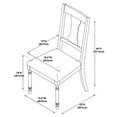 thumbnail image 3 of Home Square 2 Piece Wood Dining Side Chairs Set in Gray, 3 of 11