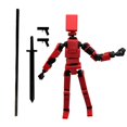 thumbnail image 2 of KEVCHE 13.8cm T13 Figura Accion, Dummy 13 Muñecos Humanos Multiarticulado Impresos en 3D Titan Action Figures Rojo, Figura de Acción Regalos para Niños, Edad 3+, 2 of 6