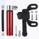 thumbnail image 2 of GOOHOCHY Mini inflador de neumáticos portátil para bicicleta, de aleación de aluminio, para montaña y carretera, manual (negro y rojo), 2 of 8
