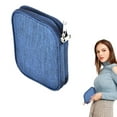 thumbnail image 2 of Hand-woven tool bag denim blue short empty bag Dusknt Tool Bag Crochet Hooks Case Empty Zipper Bags Portable Travel Crochet Storage Bag Organizer With Pocket And Crochet Holder Slots For Carrying, 2 of 9
