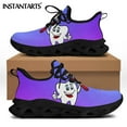 thumbnail image 1 of Zapatillas de deporte planas con estampado de diente/diente/dentista para mujer, con degradado, informales, con cordones, para caminar, 1 of 6