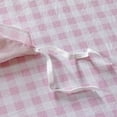 thumbnail image 4 of Pink Gingham King Duvet Cover Set, Pink Plaid Comforter Cover Set, 3 Pieces Checked Bedding Set (Pink Gingham, King), 4 of 7