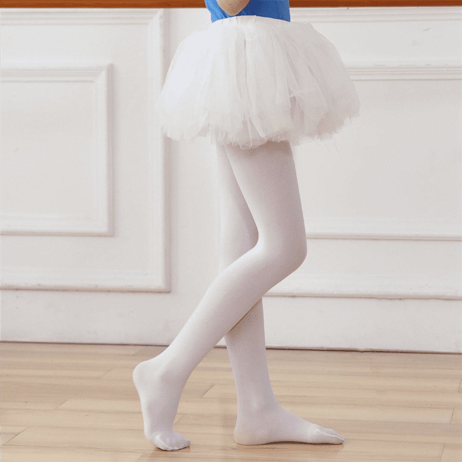 Girls white ballet tights hotsell
