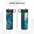 thumbnail image 3 of Yiaed Airplane Shark Print Water Bottle with Straw Lid, Stainless Steel Double Wall Insulated Water Bottle | Leak-Proof and Spill-Proof Water Bottle, 3 of 8
