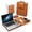 Brown, variant on Wireless Charging Laptop Bag, All-in-One Mobile Workstation Sleeve with Stand and Mouse Pad for 15.6-Inch Laptops