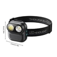 thumbnail image 3 of Hearth & Gear Phare de Casque LED avec Détecteur de Mouvement Rechargeable Lampe Frontale LED Lampe Frontale Réglable Accessoires Extérieurs pour Randonnée Camping Cyclisme Travail en Plein Air, 3 of 6
