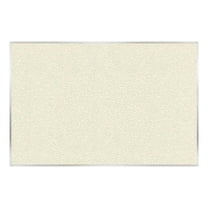 Ghent Vinyl Bulletin Board - Satin Aluminum Frame - 4ft H x 7ft 4"W - Ivory