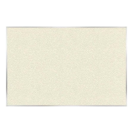 Ghent Vinyl Bulletin Board - Satin Aluminum Frame - 4ft H x 7ft  4"W - Ivory