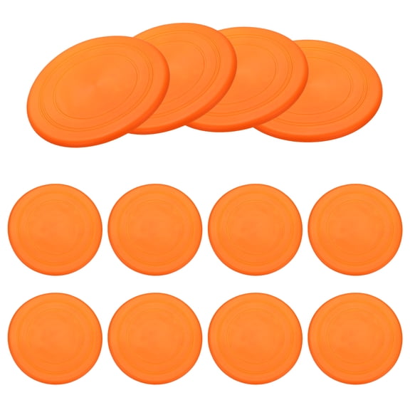 Uxcell Soft Flying Disc, Sports Flying Discs All Ages Outdoor Flying Disc Training Playing Lightweight Durable 12 Pcs & 7" & Orange-Fitting For(Beach/Backyard/Lawn/Park Camping Game)