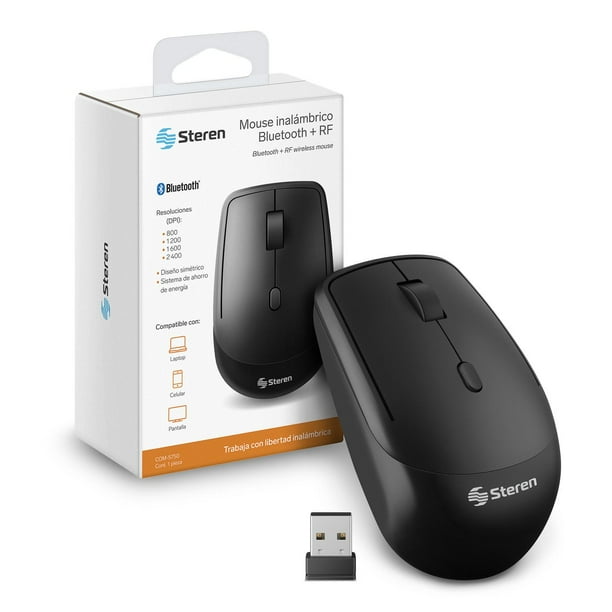 Mouse Bluetooth y RF 800 1200 1600 2400 DPI Steren COM-5750