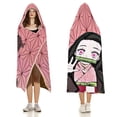 thumbnail image 5 of Kamado Nezuko Wearable Blanket Cloak Arctic Velvet Hooded Blanket Soft Fuzzy Hoodie Blanket Cape for Adults Kids 50"x60", 5 of 7