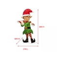 thumbnail image 2 of WWL, 38 Inch Tall,  Light-Up Holiday Christmas Santa Tinsel Elf with Candy Cane, Pre-Lit 70 Clear LEDs, 2 of 2