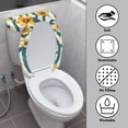 thumbnail image 3 of HELLHERO 2 Pack Toilet Protector Cover Elastic Edge Polyester Fabric, Adjustable, Indoor Home, Sunflower Pattern, 3 of 7