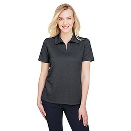 Polo Performance pour Femmes CrownLux Address Mélange - Noir Chiné - m