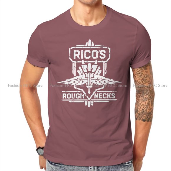 Starship Troopers 100% Cotton TShirts RICO&#039;s ROUGHNECKS White Personalize Homme T Shirt New Trend 6XL Xinyi