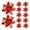 Red Golden, variant on 12Pcs Glitter Poinsettia Christmas Ornaments with Clips Stems Artificial Flowers for Xmas Tree Wedding Party Wreath Decoration