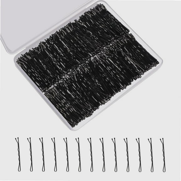 Black Bobby Pins 400PCS 2Inches Hair Bobby Pins for Women, Bun Pins for Thick Hair Pins with Storage Box for Bridal Wedding Women Hair Accessories