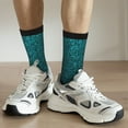 thumbnail image 6 of Rateoe Navy blue sparkling for Women Casual Calf Socks - Cute Crew Socks - Thin Soft Above Ankle Socks Size 5-11, 6 of 6