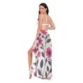 thumbnail image 3 of FORMRS Womens Beach Sarong Semi-Sheer Bikini Wrap Skirt Swimsuit Cover-ups, Pink Flowers, 3 of 7